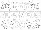 Independence Coloring Printables sketch template