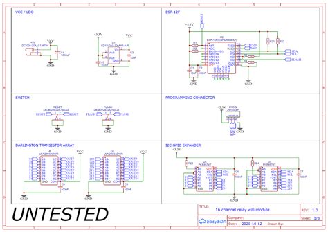 esp feedback schematicpcb  channel relay wifi module