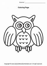 Coloring Pages Woodland Easy Sheets Animals Drawing Color Simple Kids Childhood Early Basic Printable Getdrawings Detail Getcolorings Stone Owl sketch template