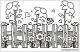 Garden Pages Scene Coloring Color Online Printable Coloringpagesonly sketch template