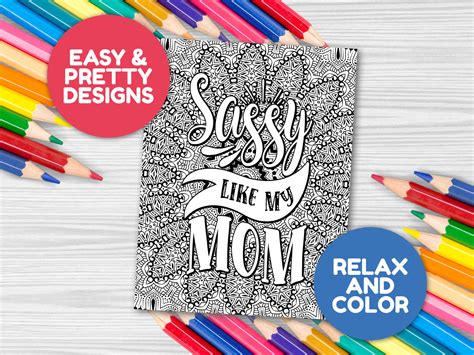 sassy quotes coloring pages graphic  designscape arts creative fabrica