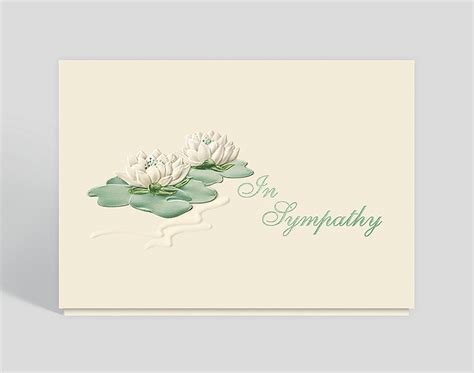 Sympathy Water Lilies Greeting Card 300587 Business