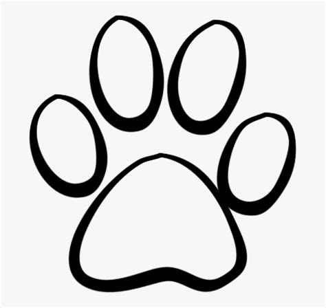 paw print outline svg clipart  pikpng images