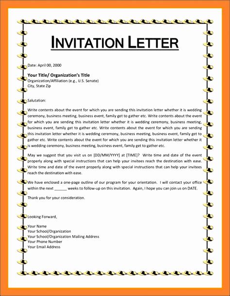 formal invitation letter sample   event sampletemplatess