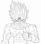 Vegeta Majin Line Dragon Super Ball Deviantart Para Drawing Pintar Lineart Colorir Dbz Desenho Drawings Desenhar Fanart Coloring Pages Goku sketch template