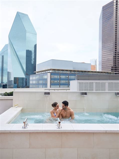 thompson dallas hotel opens luxe spa  pools  downtown views