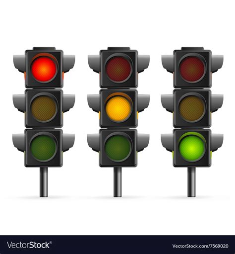 traffic light sequence royalty  vector image
