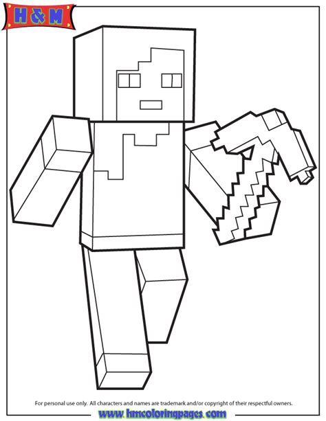 coloring pages  minecraft sword