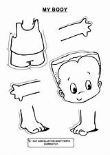 Coloring Body Parts Pages Kids Popular sketch template