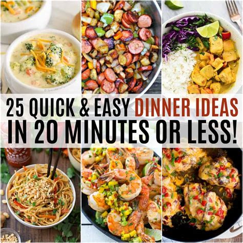 quick  easy dinner ideas   minutes   real housemoms