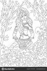 Prinzessin Indische Malvorlagen Erwachsene Malvorlagan sketch template