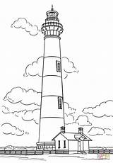 Lighthouse Coloring Pages Bodie Island Drawing Carolina North Lighthouses Printable Drawings Sheets Kids Trans House Colouring Hatteras Cape Am Book sketch template