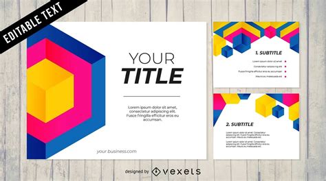 business powerpoint design pack vector