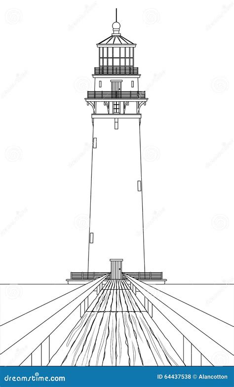 lighthouse outline stock illustration illustration  outline