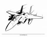 Coloring Pages Airplane Military Jet Plane Printable Book sketch template