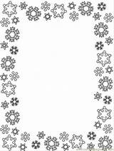 Coloring Borders Frame Pages Snowflake Border Winter Printable Christmas Template Color Frames Adults Clipart Bridal Shower Own Search Google Visit sketch template