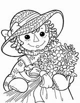 Ann Raggedy Coloring Andy Pages Bouquet Flower Book Printable Colouring Doll Netart Kids Face Color Print Adult Choose Board Template sketch template