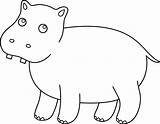 Hippo Coloring Hippopotamus Clip Cute Clipart Pages Cartoon Animals Cliparts Printable Scal Svg Sweetclipart Drawings Drawing Library Choose Board Favorites sketch template