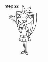 Draw Isabella Phineas Ferb Step Sketch Pen sketch template