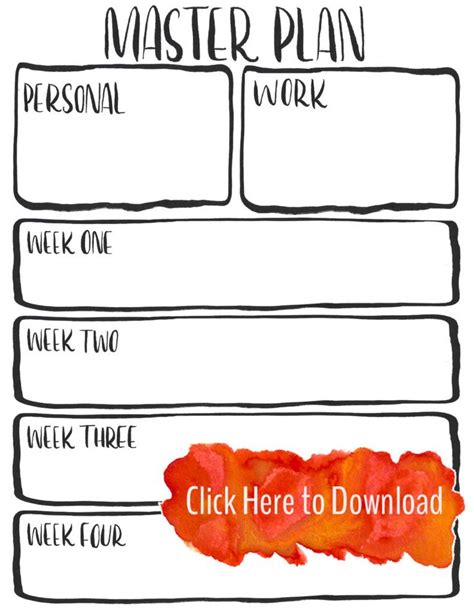 master plan printable master plan planning printables   plan