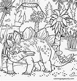Jurassic Stegosaurus Kids sketch template