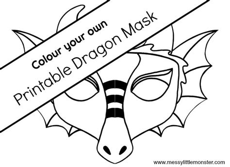 chinese dragon mask  fun printable dragon craft dragon mask