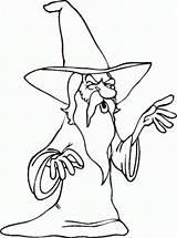 Merlin Zauberer Ausmalen Wizard Bulkcolor sketch template