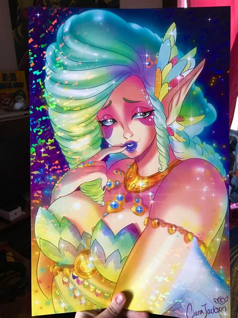 Holographic 11x17 Poster Great Fairy Botw Etsy