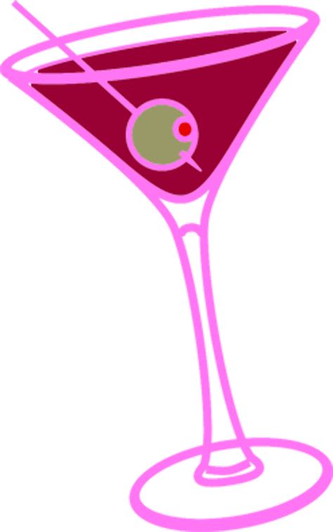 Download High Quality Martini Glass Clipart Pink