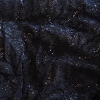 black lace fabric  sequins elegant lace black solid stone