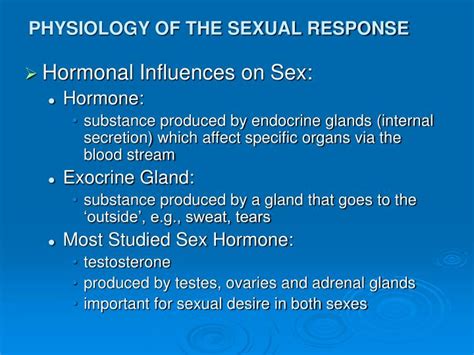 Ppt Physiology Of The Sexual Response Powerpoint