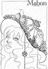Mabon Print Wiccan sketch template