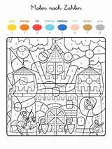 Malen Zahlen Farben Vorlagen Vorlage Ausgemalt Ausdrucken Ausmalbilder Malvorlage Arbeitsblätter Ganze sketch template