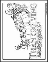 Thanksgiving Cornucopia Banner Coloring Pages Color Happy Fun Getcolorings Printable Colorwithfuzzy Autumn Getdrawings sketch template