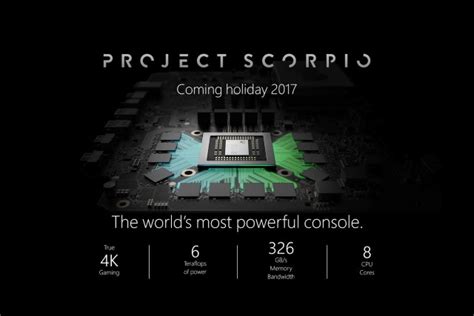 project scorpio specs revealed   expect    xbox powerhouse