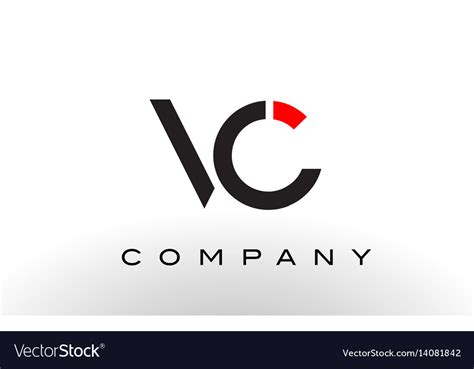 vc logo letter design royalty  vector image