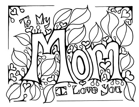 mother coloring page