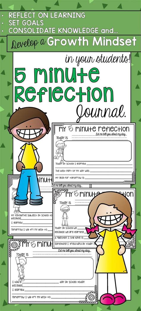 grade reflection journal build  growth mindset set