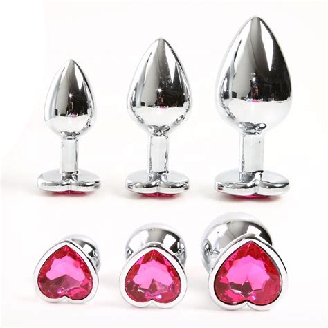 jewelry anal plug heart shaped metal anal butt plug sex toys stainless