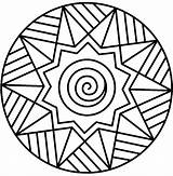 Coloring Pages Abstract Mandala Color Kids Printable Mandalas Simple Children Sheets Adult Print Pdf Flower Designs Colouring Sheet Christmas Kid sketch template