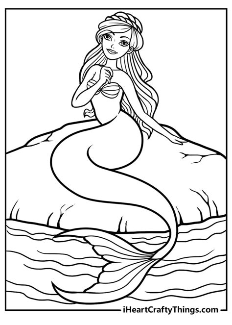mermaid printable coloring pages