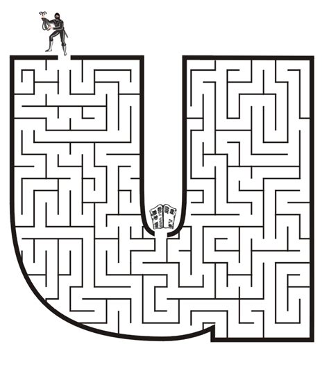 small letter  coloring pages maze