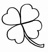 Clover Leaf Four Coloring Pages Printable Drawing Shamrock Lucky Clipart Outline Luck Small Good Rare Charm Color Clovers Line Coloring4free sketch template