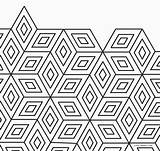 Coloring Geometric Pages 3d Kids Printable sketch template