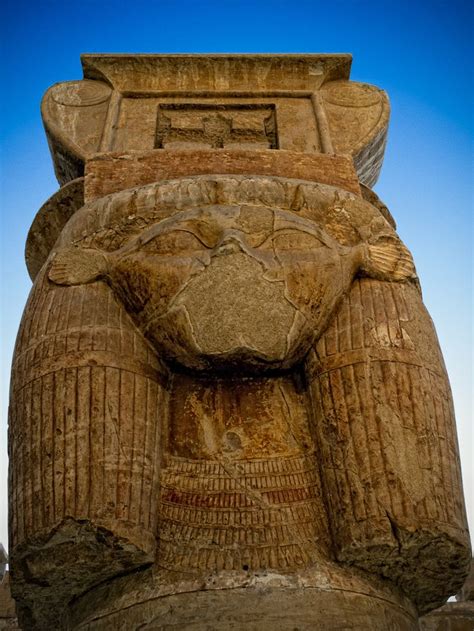 hathor column capital column capital landmarks ancient egypt
