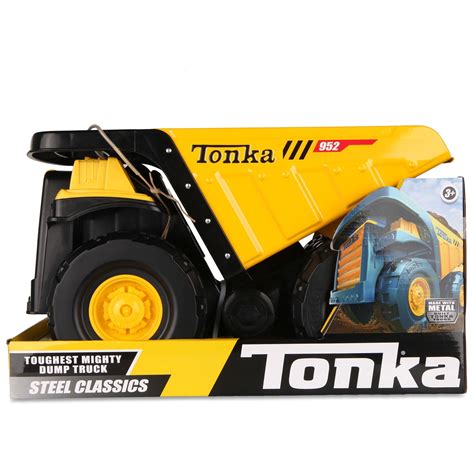 real steel construction tonka steel classics mighty dump truck ages toy