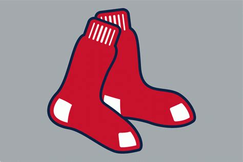 boston red sox logo  shown   gray background