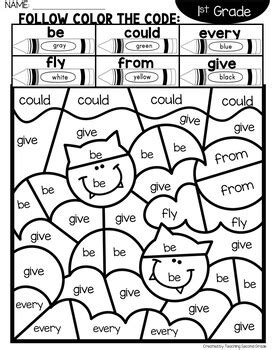 halloween coloring sheets  st grade sight words teaching