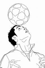 Ronaldo Easy Cristiano Coloring Pages Template sketch template