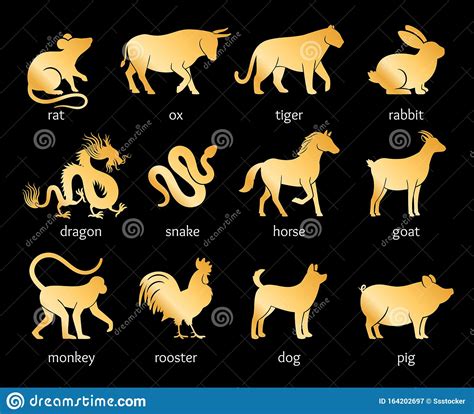 goud met de naam chinese horoscoop vector illustratie illustration  hond aziatisch